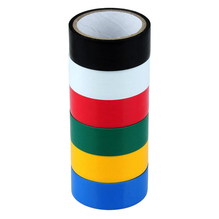 5000 Stück Isolierband Farbig Set, 6 Stück Isolierbands 19mm X 2,5m