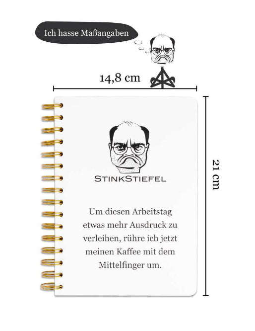 Stinkstiefel Spiralnotizbuch