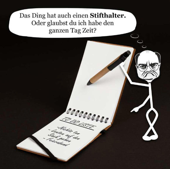 Stinkstiefel Notizzettel mit Stift