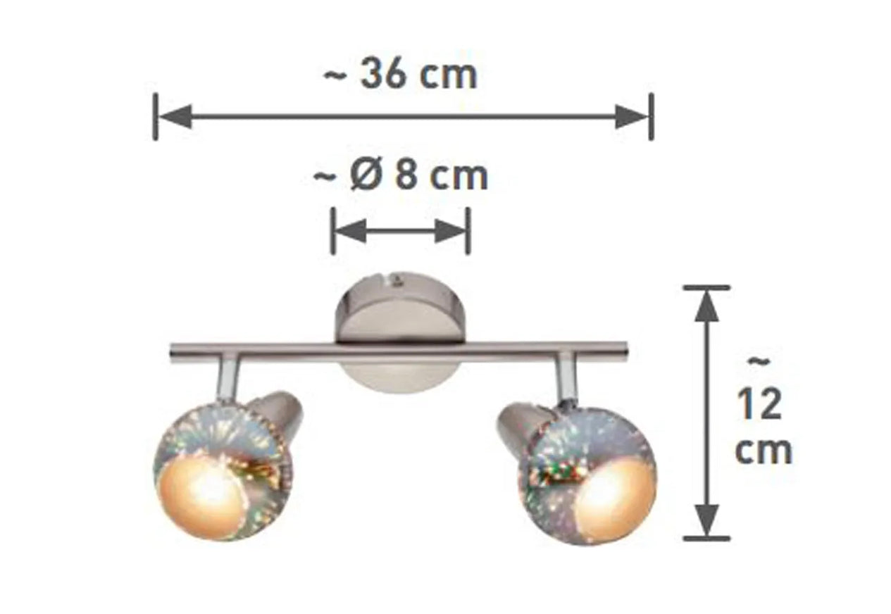 Deckenleuchte 2er SPOT PINETO 2X G9 MAX 28W
