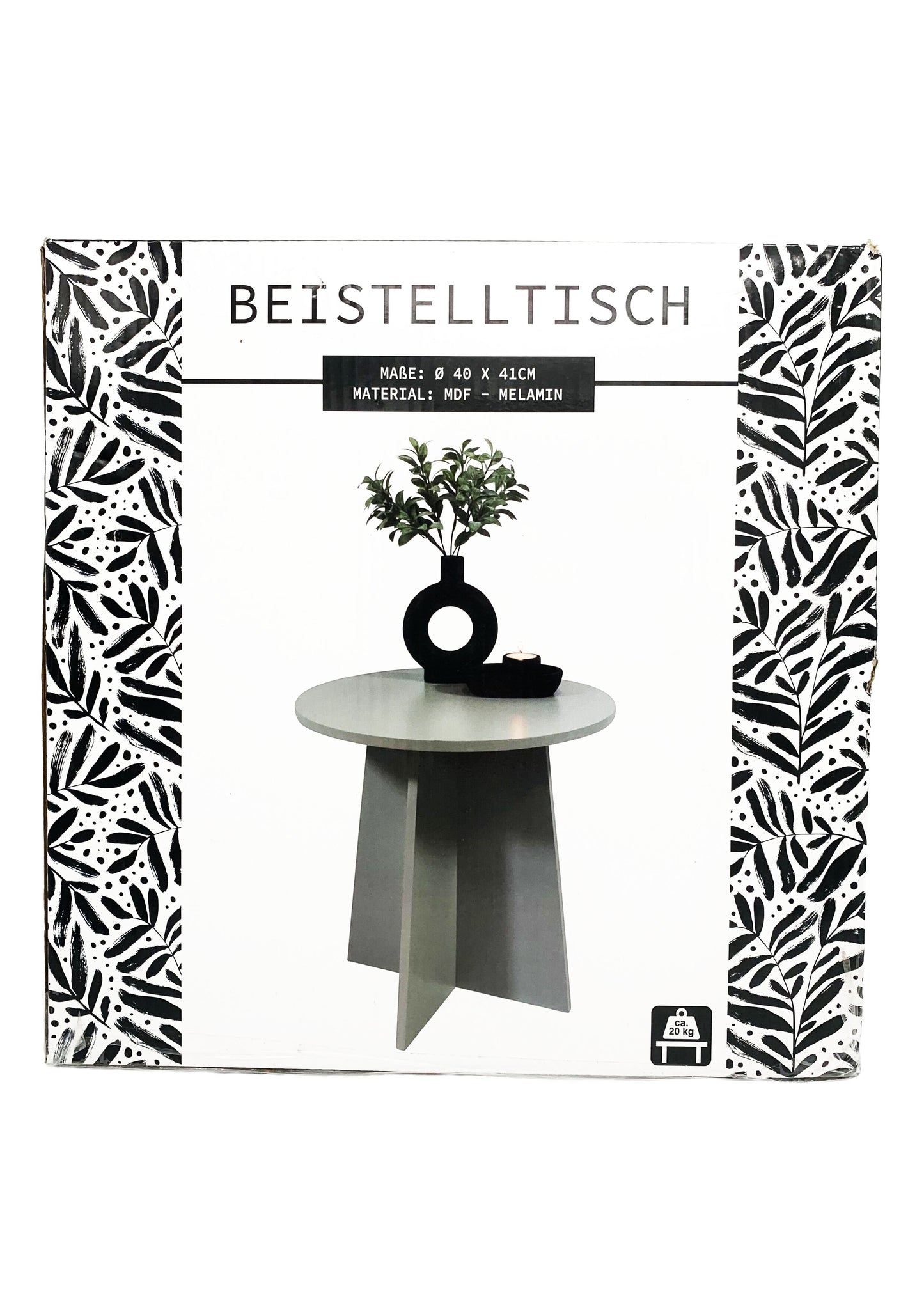 Beistelltisch 40cm Durchmesser HDF-Melamin