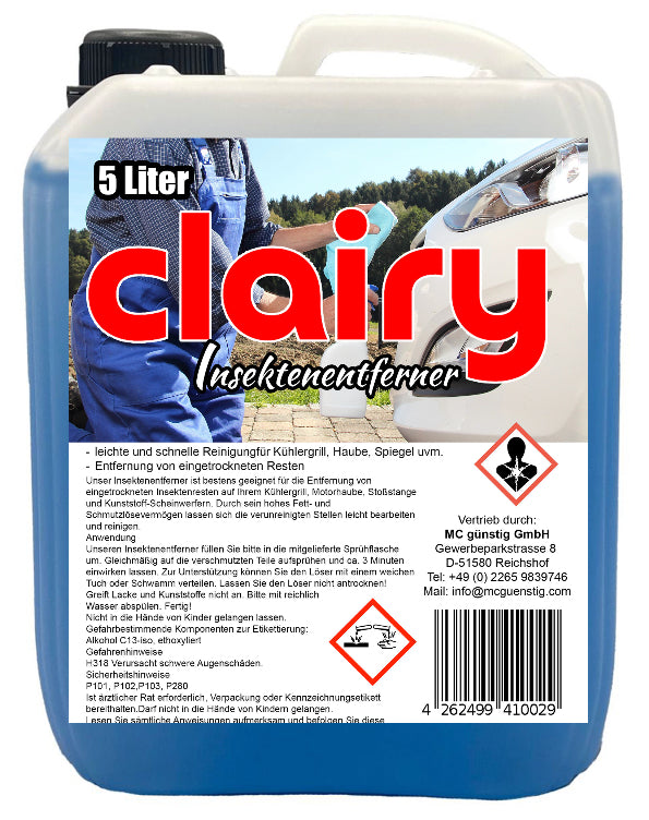 Clairy Insektenentferner 5 Liter Kanister