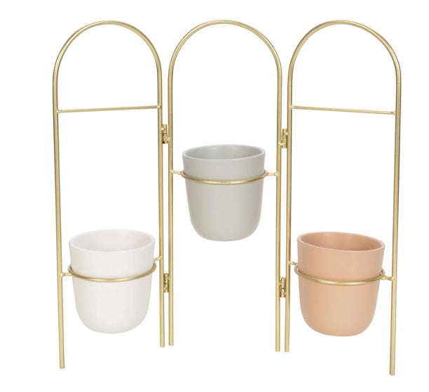 Pflanzenständer Faltbar Modern Antique 41 cm x 43 cm x 11 cm Gold