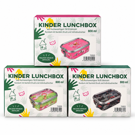 Kinder Lunchbox Edelstahl 800ml versch. Designs Bild 2