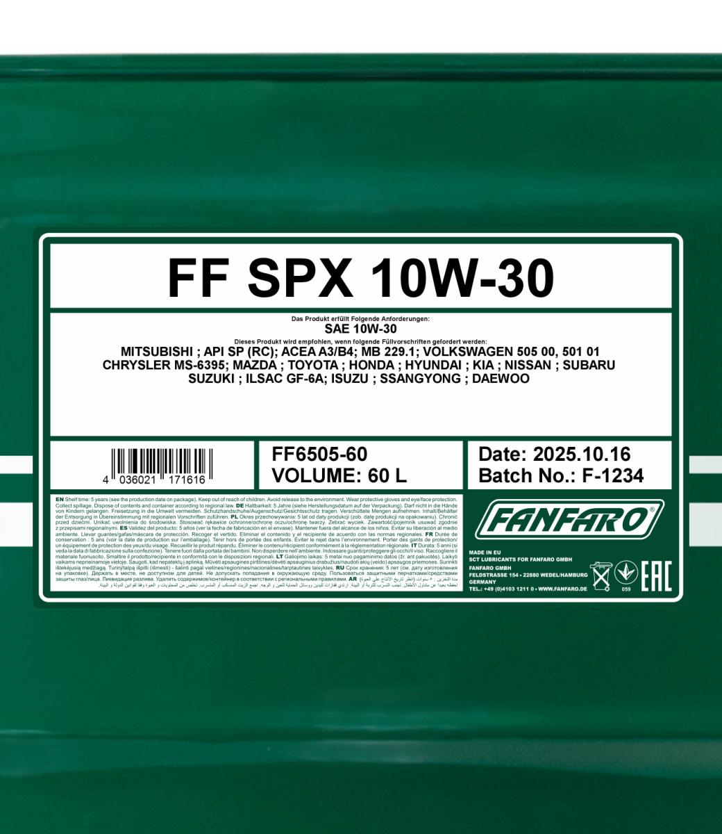 FANFARO 6505 SPX 10W-30 60 Liter