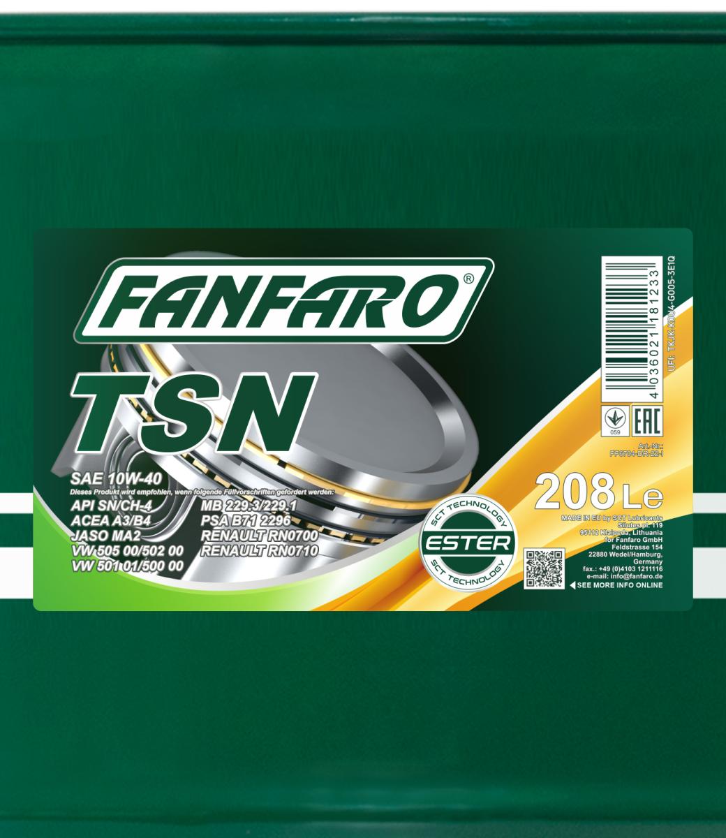 FANFARO 6704 TSN 10W-40 208 Liter