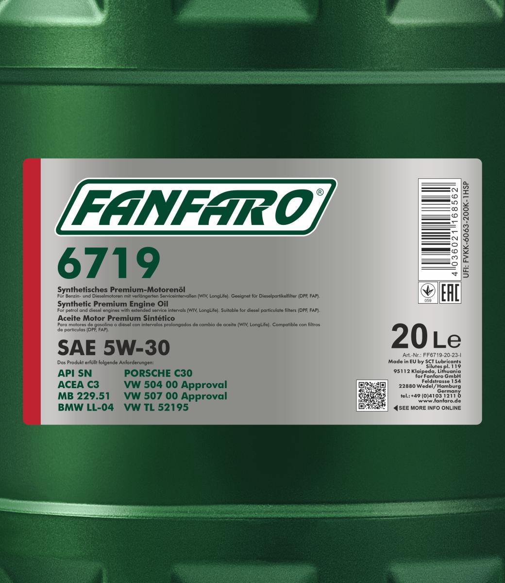 FANFARO 6719 SAE 5W-30 20 Liter
