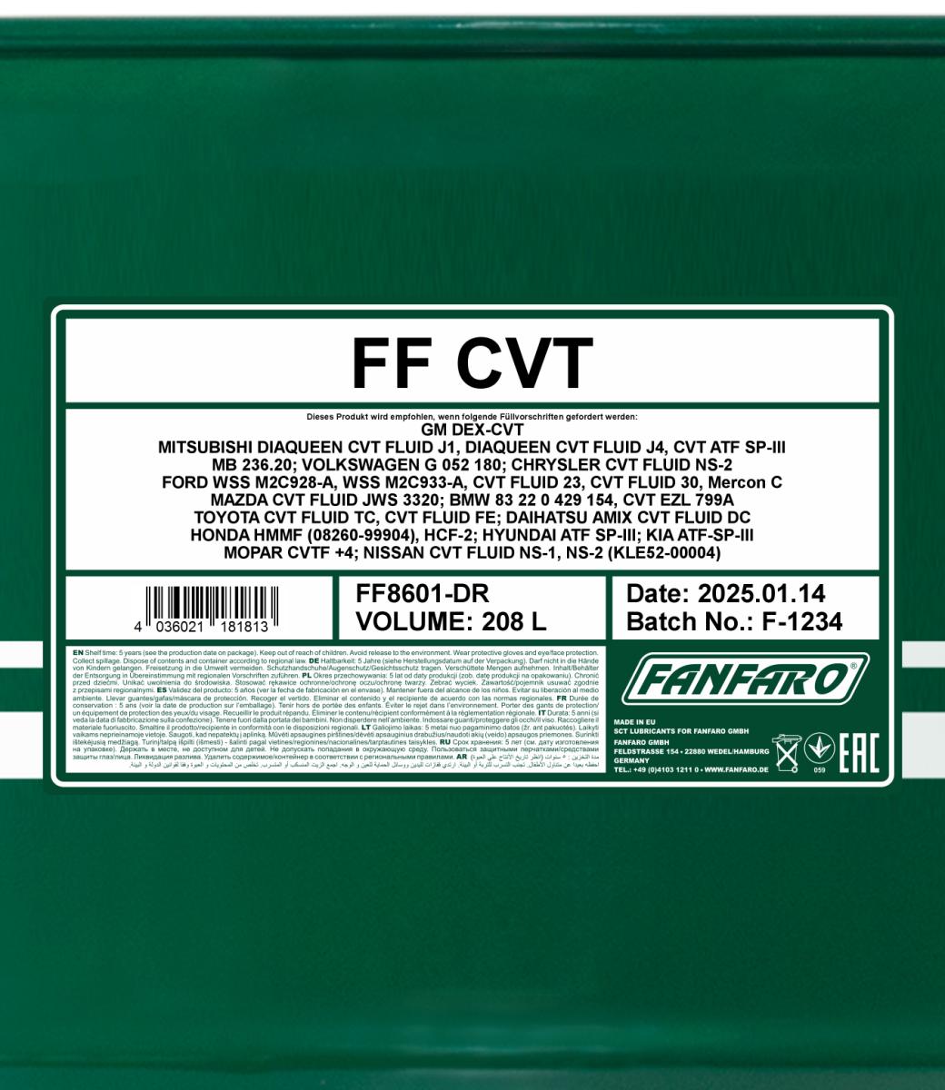 FANFARO 8601 CVT 208 Liter