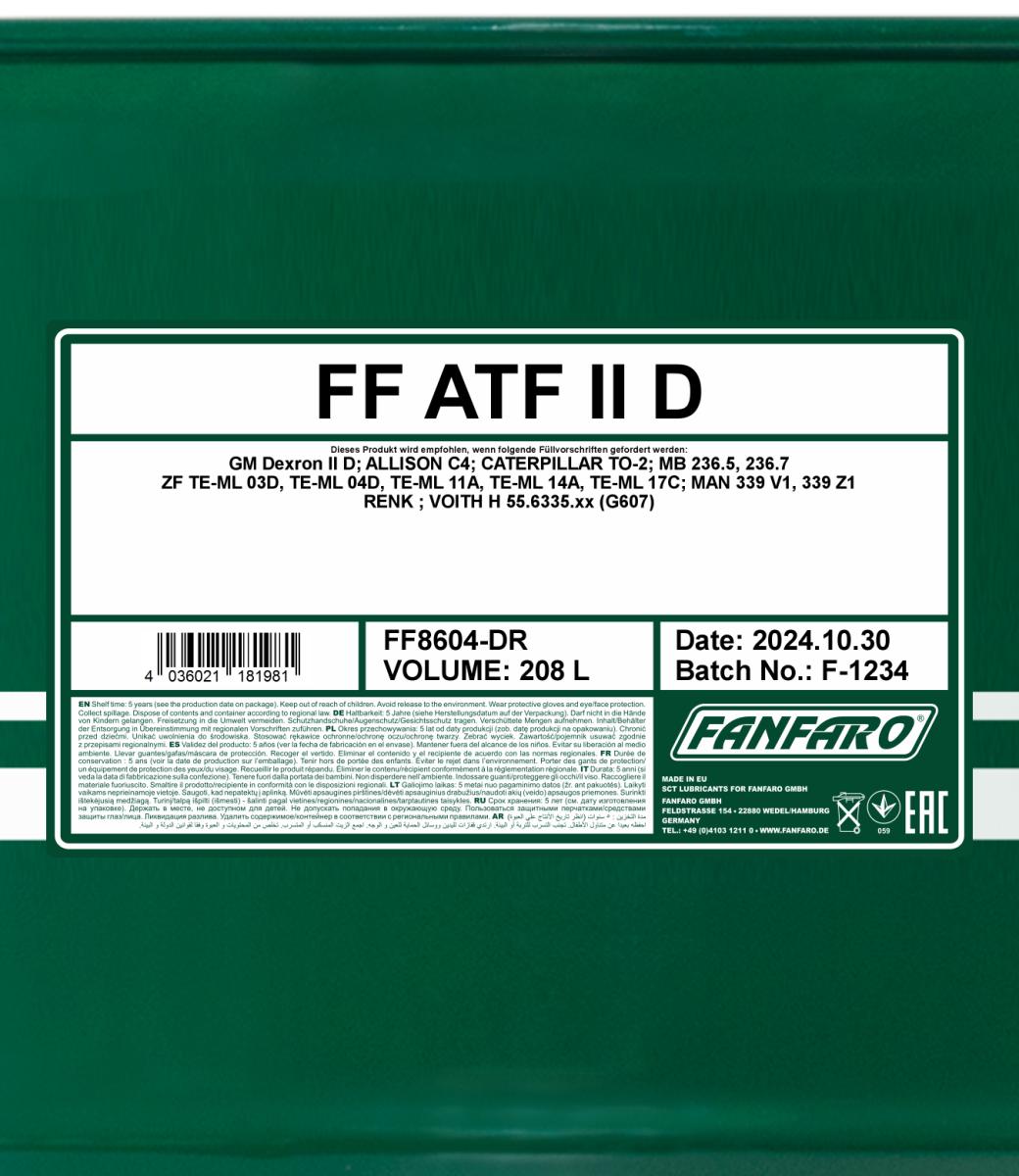 FANFARO 8604 ATF II D 208 Liter