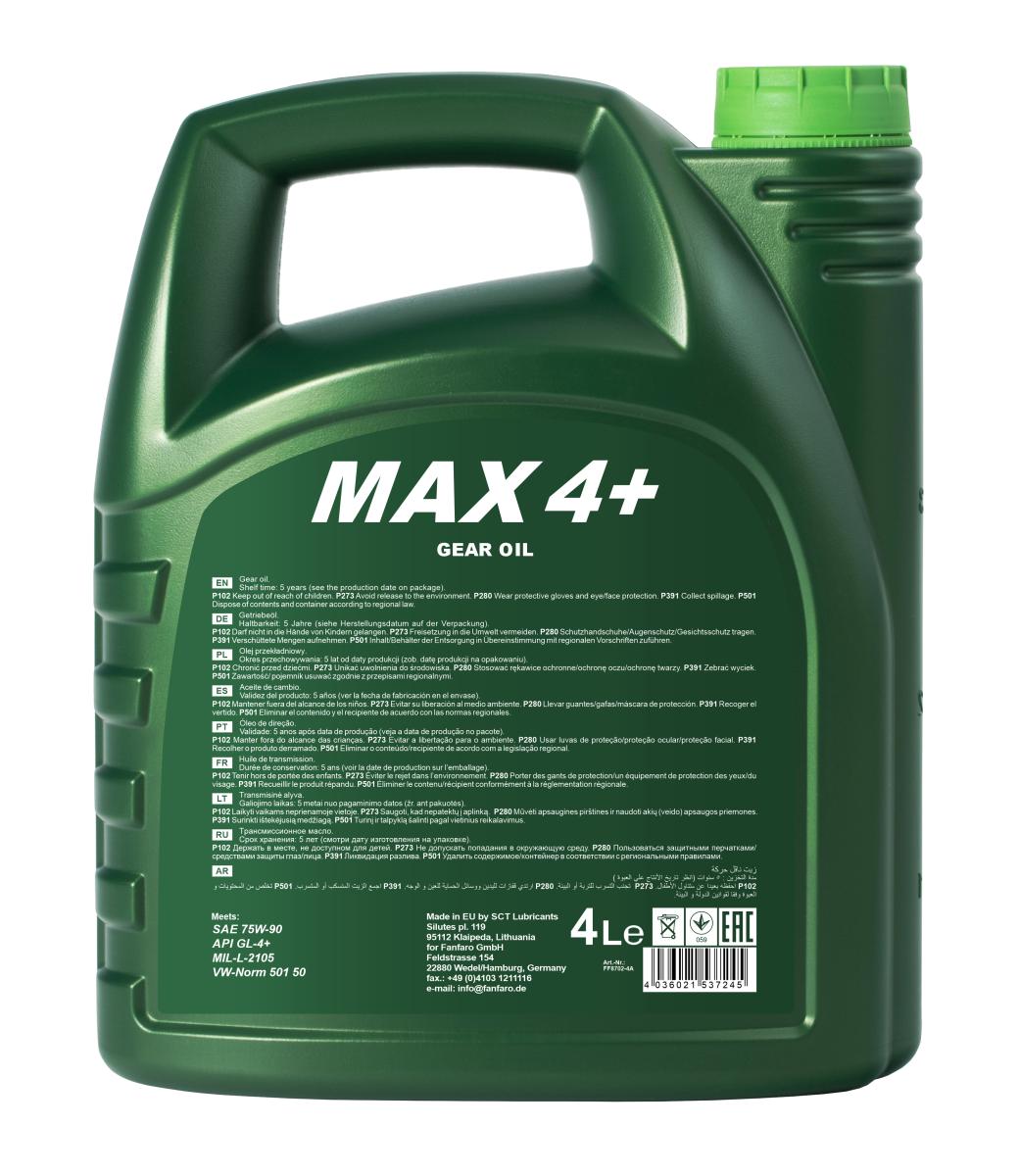 FANFARO 8702 MAX 4+ 75W-90 GL-4+ 4 Liter