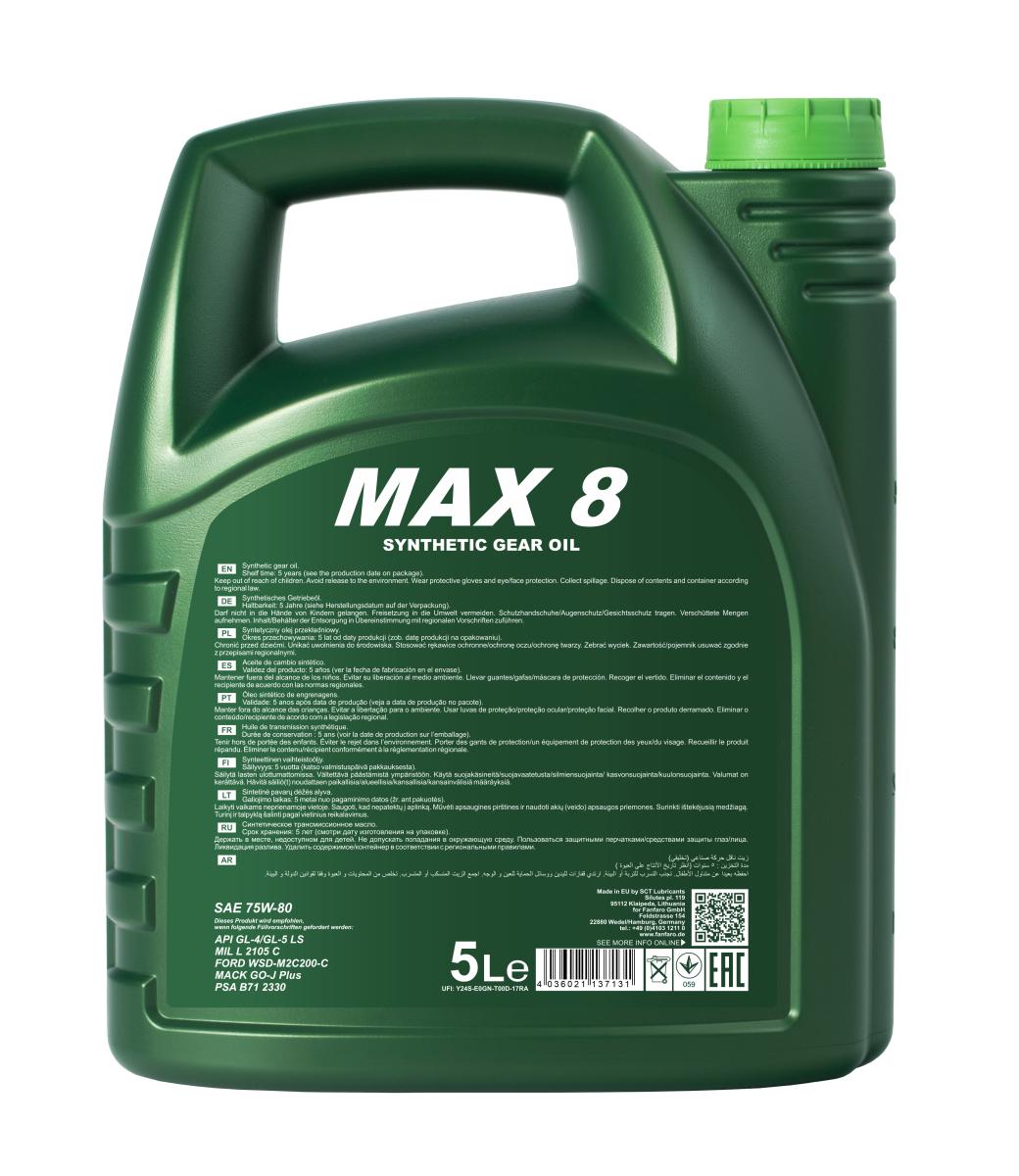 FANFARO 8713 MAX 8 SAE 75W-80 GL-4/GL-5 LS 5 Liter