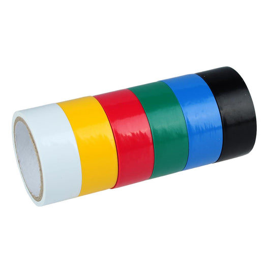 5000 Stück Isolierband Farbig Set, 6 Stück Isolierbands 19mm X 2,5m