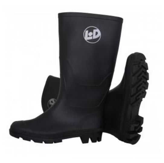 L+D 2495 / Nero PVC - Stiefel Gummistiefel schwarz Gr. 39 - 47
