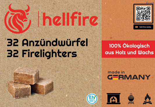 33 Paletten 66528 Stück Hellfire 32er Pack Öko Anzündwürfel Holz & Wachs