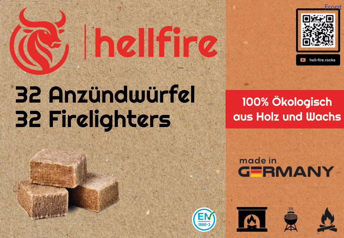 15 Paletten 30240 Stück Hellfire 32er Pack Öko Anzündwürfel Holz & Wachs Bild 1