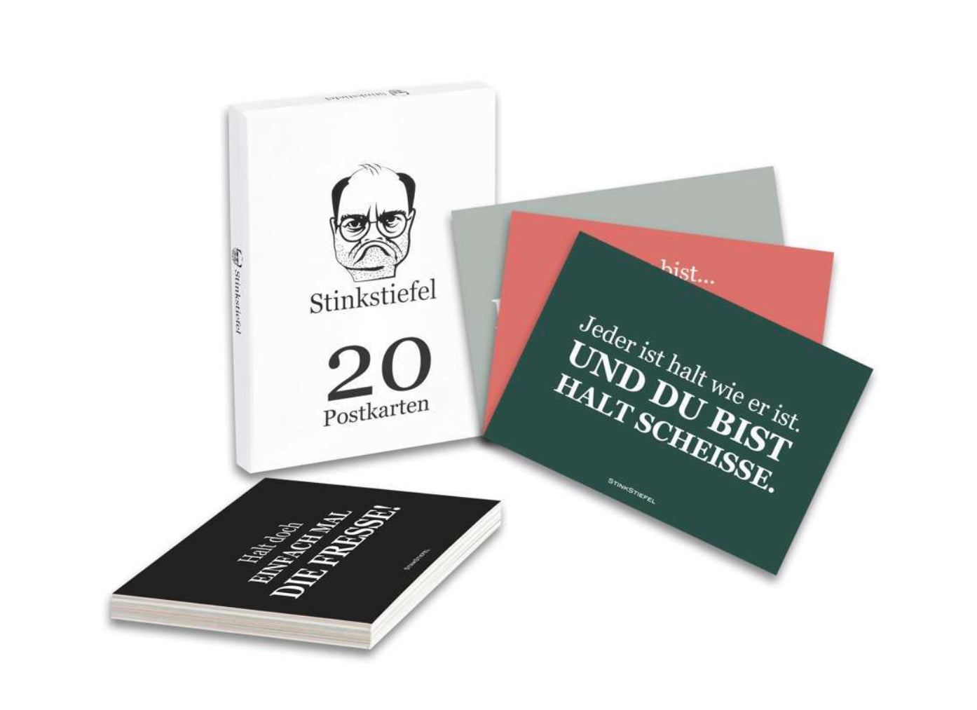 Stinkstiefel Postkarten 20er Pack