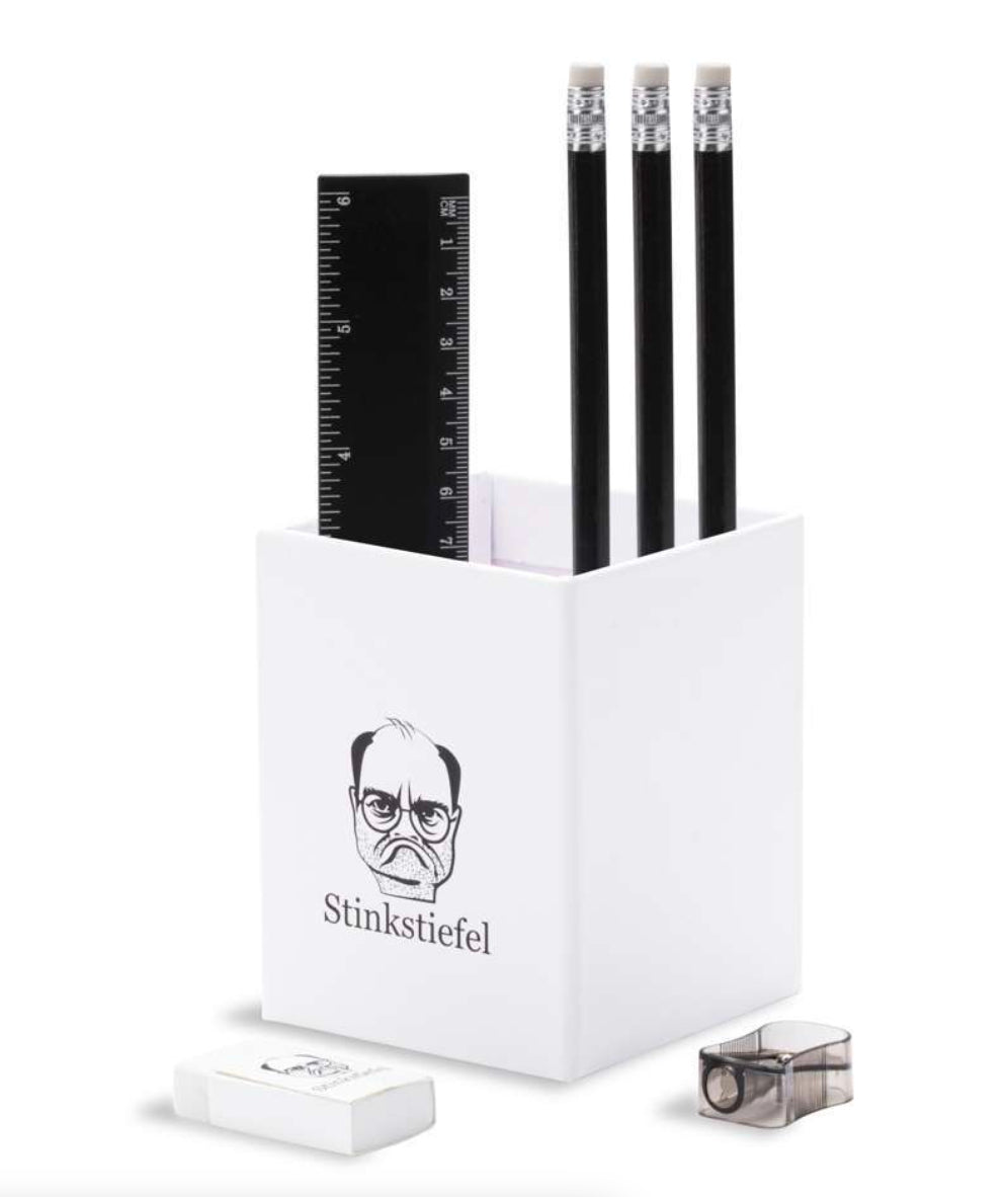 Stinkstiefel Stiftebox mit Inhalt 7-teilig