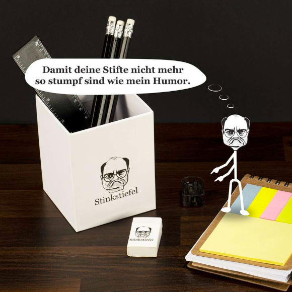 Stinkstiefel Stiftebox mit Inhalt 7-teilig