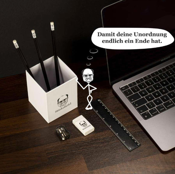 Stinkstiefel Stiftebox mit Inhalt 7-teilig