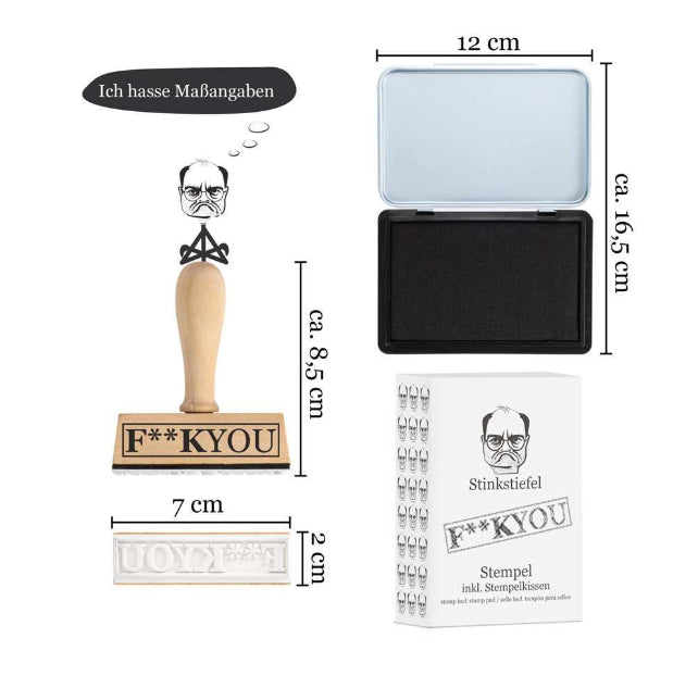 Stinkstiefel Stempel Set Variante 1 "F**k You"