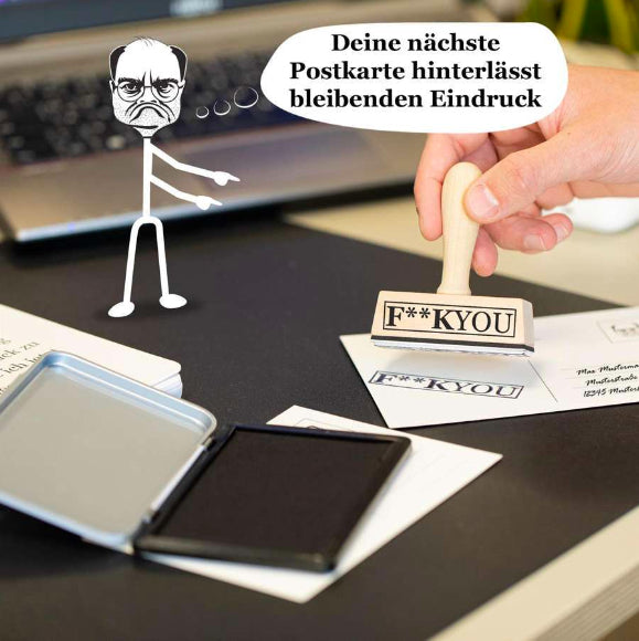 Stinkstiefel Stempel Set Variante 1 "F**k You"
