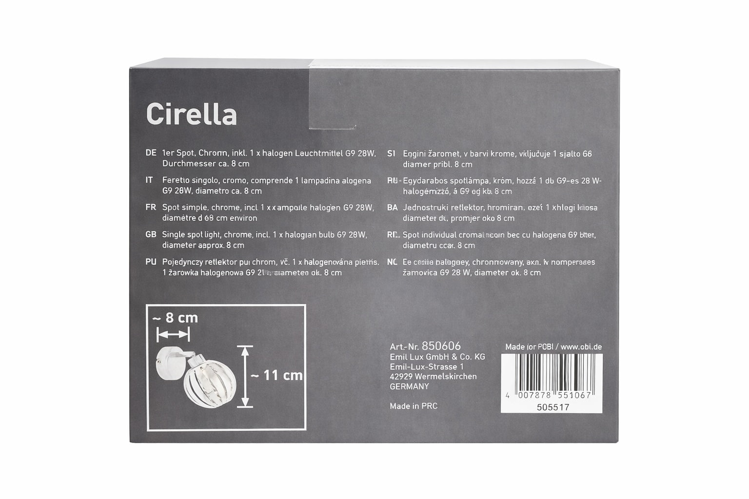 Cirella 1er Spot G9 28 W