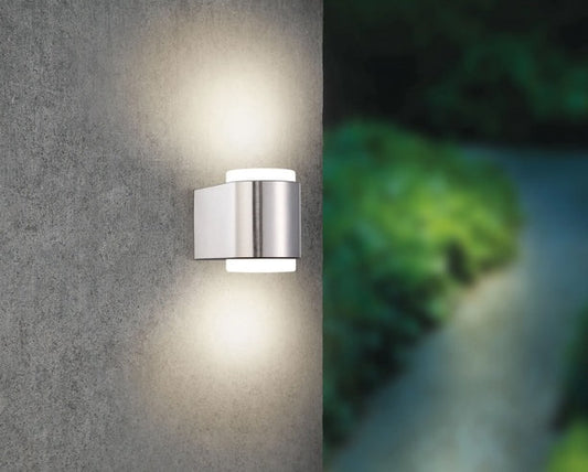 LED Außenleuchte Wandleuchte Sindia Edelstahl IP44 7,5W 420lm warmweiß 3000K Bild 1
