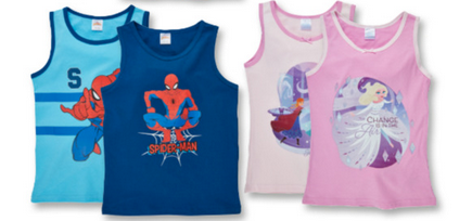 Lizenz Kinder Unterhemd 2er Pack 100 Stück