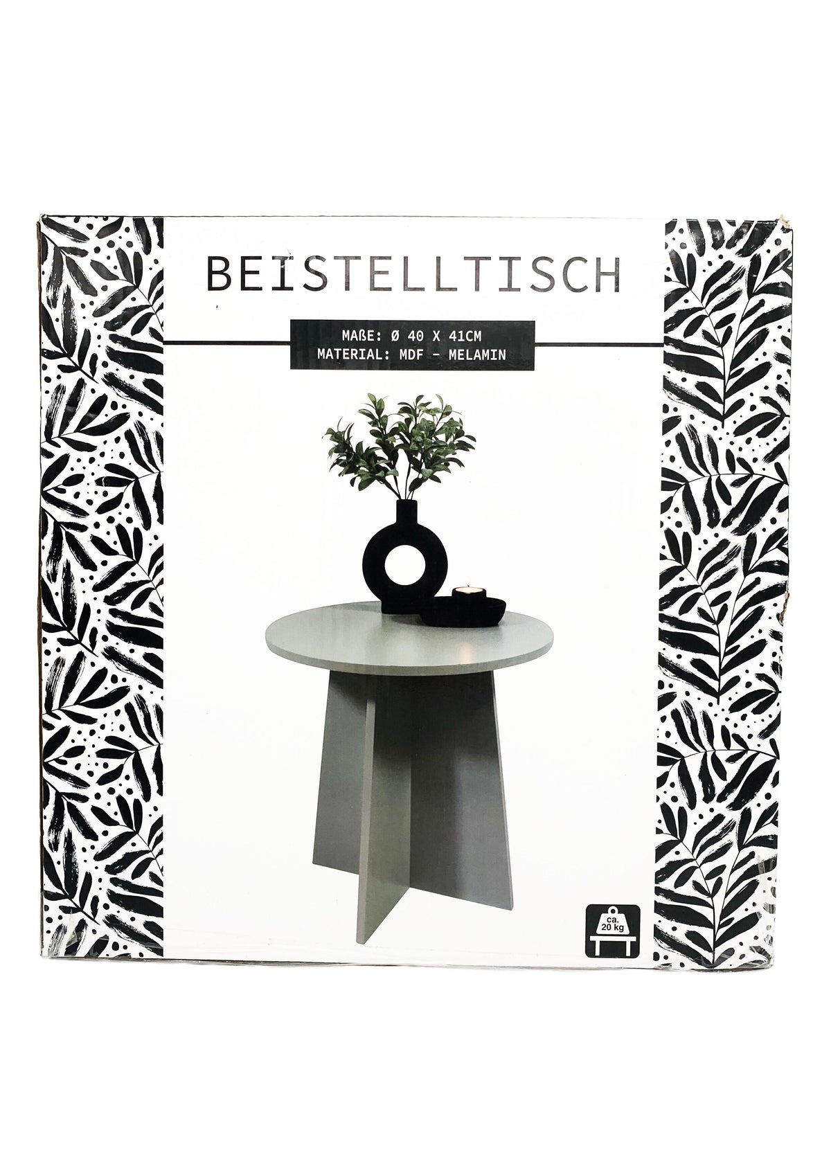 Beistelltisch 40cm Durchmesser HDF-Melamin Bild 2