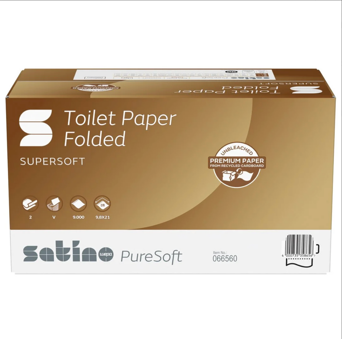 Satino Toilettenpapier PureSoft gefaltet 30x300Bl. Bild 1
