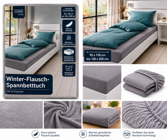 Winterflausch Spannbetttuch 90x200 Bild 1