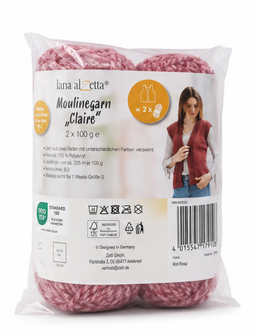 Moulinegarn Claire 2x100g Wolle 2x100g 2x225m 100% Polyacryl Bild 2