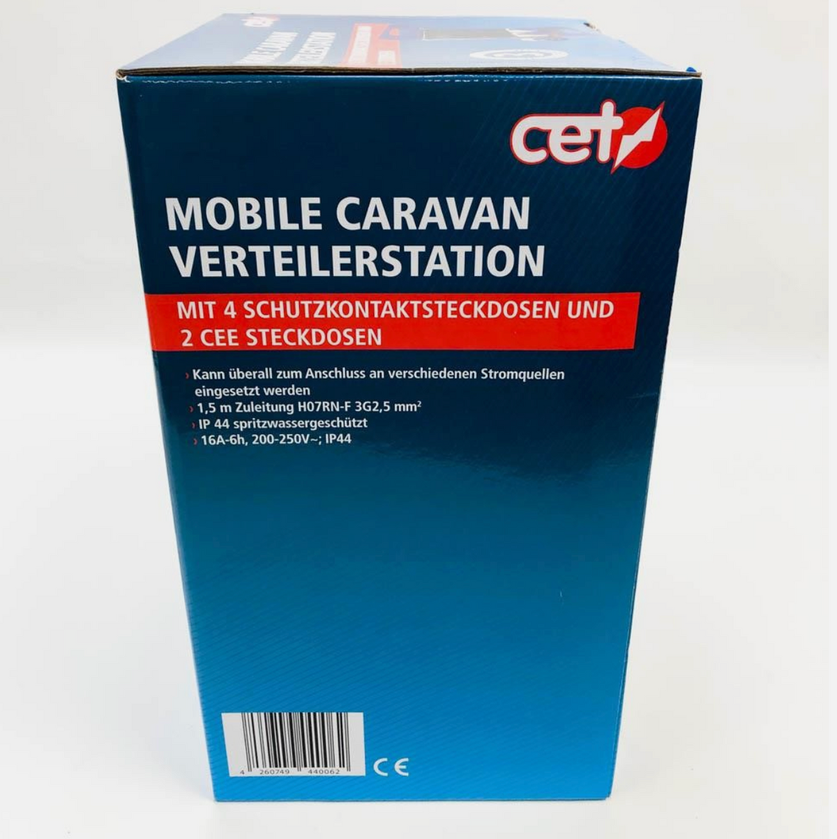 CET Camping Kabeltrommel Caravan Verteilerstation mit 4 SchuKo Dosen Bild 3