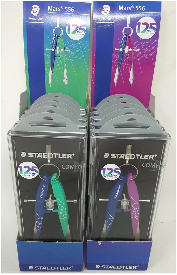 STAEDTLER Mars comfort 556, Präzisions-Geometriezirkel, Zirkel, Mars Anniversary 556 - 2 Farben Bild 2
