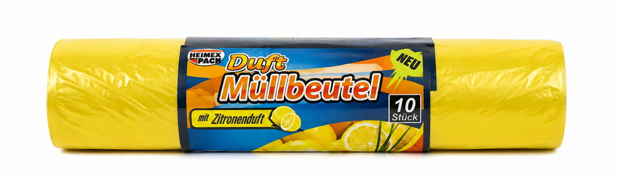 Müllbeutel 10er Pack 60 Liter mit Zitronenduft Bild 2