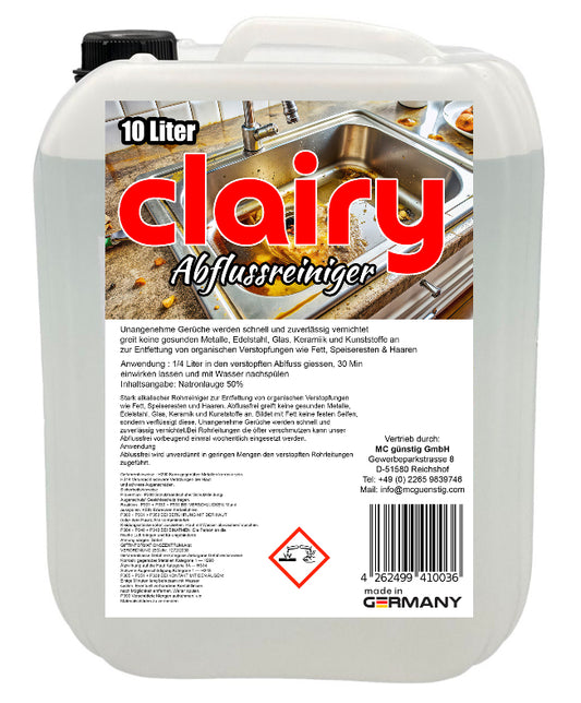 Clairy Abflussreiniger 10 Liter Kanister