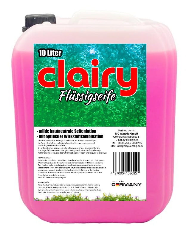 Clairy Fluessigseife 10 Liter Kanister