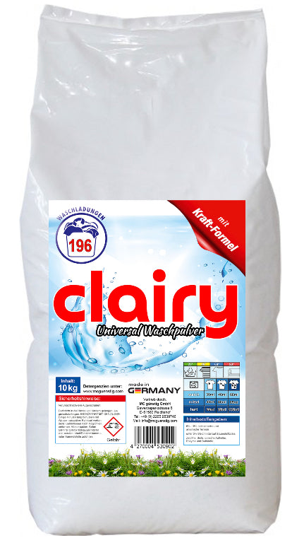 Clairy Waschpulver 10kg im Beutel