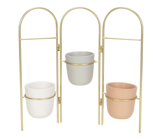 Pflanzenständer Faltbar Modern Antique 41 cm x 43 cm x 11 cm Gold