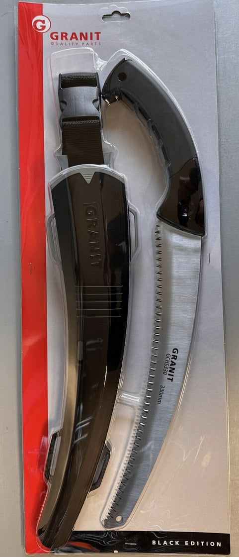 Granit Black Edition Astsäge 330mm gebogen