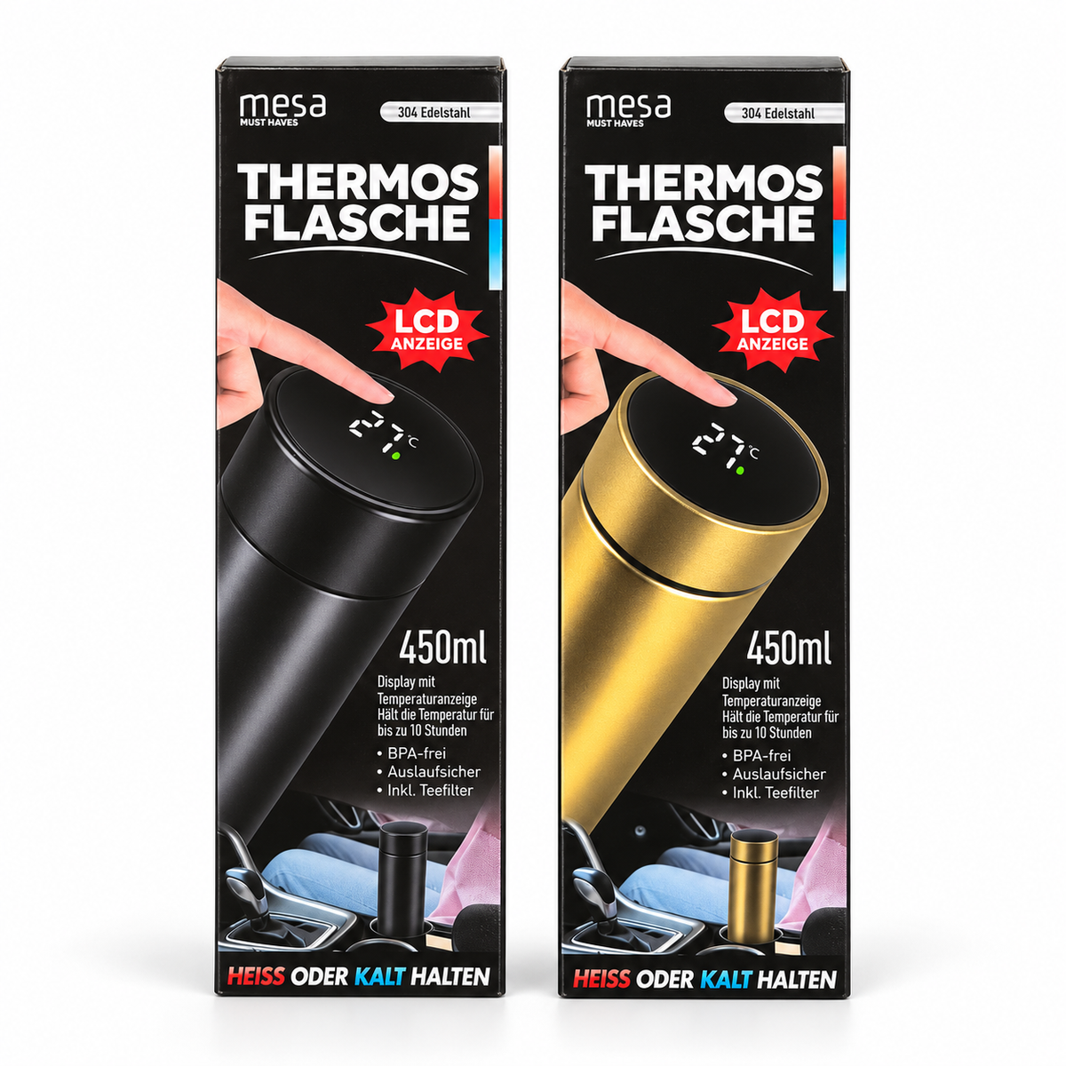 Thermosflasche / Thermobecher B-Ware mit Display (Temperaturanzeige) Bild 1