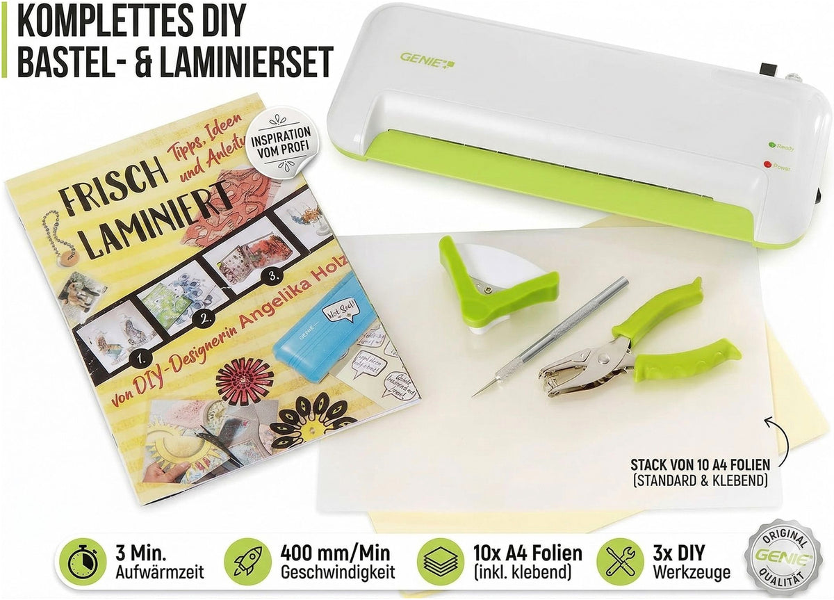 GENIE Laminier Kreativ Set Bastelset Laminiergerät Bild 1