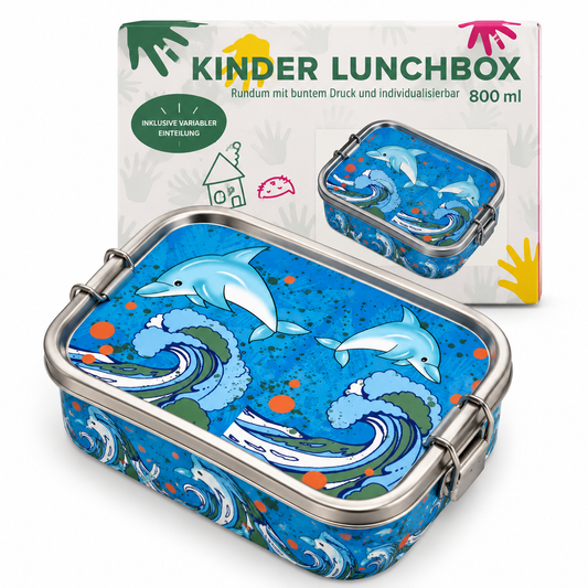 Kinder Lunchbox Edelstahl 800ml versch. Designs Bild 1