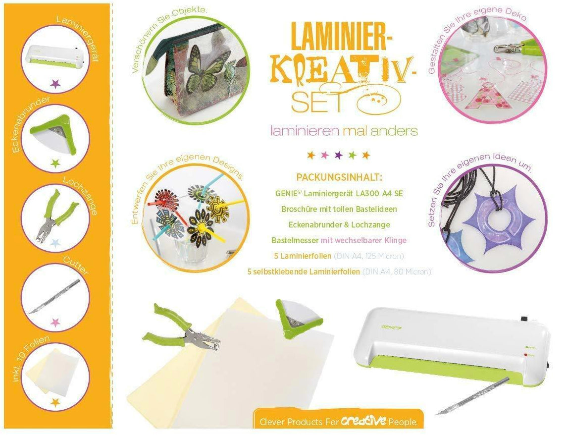 GENIE Laminier Kreativ Set Bastelset Laminiergerät Bild 3