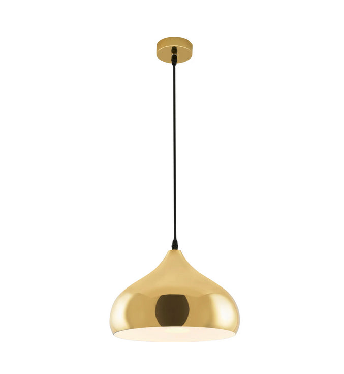 Pendelleuchte Blush Bordeaux Gold Rund Metall Bild 1
