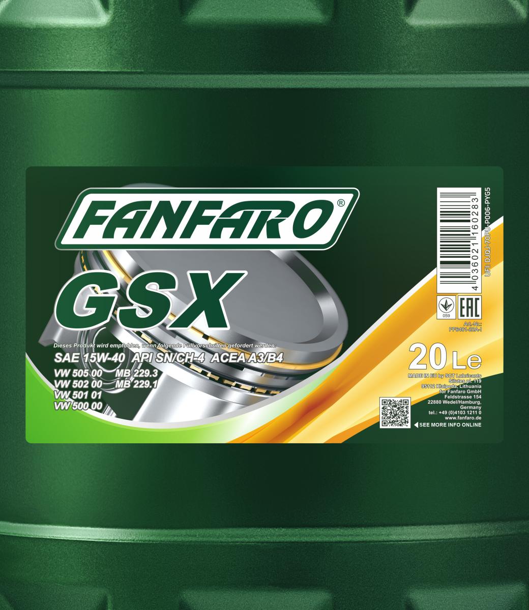 FANFARO 6401 GSX 15W-40 20 Liter