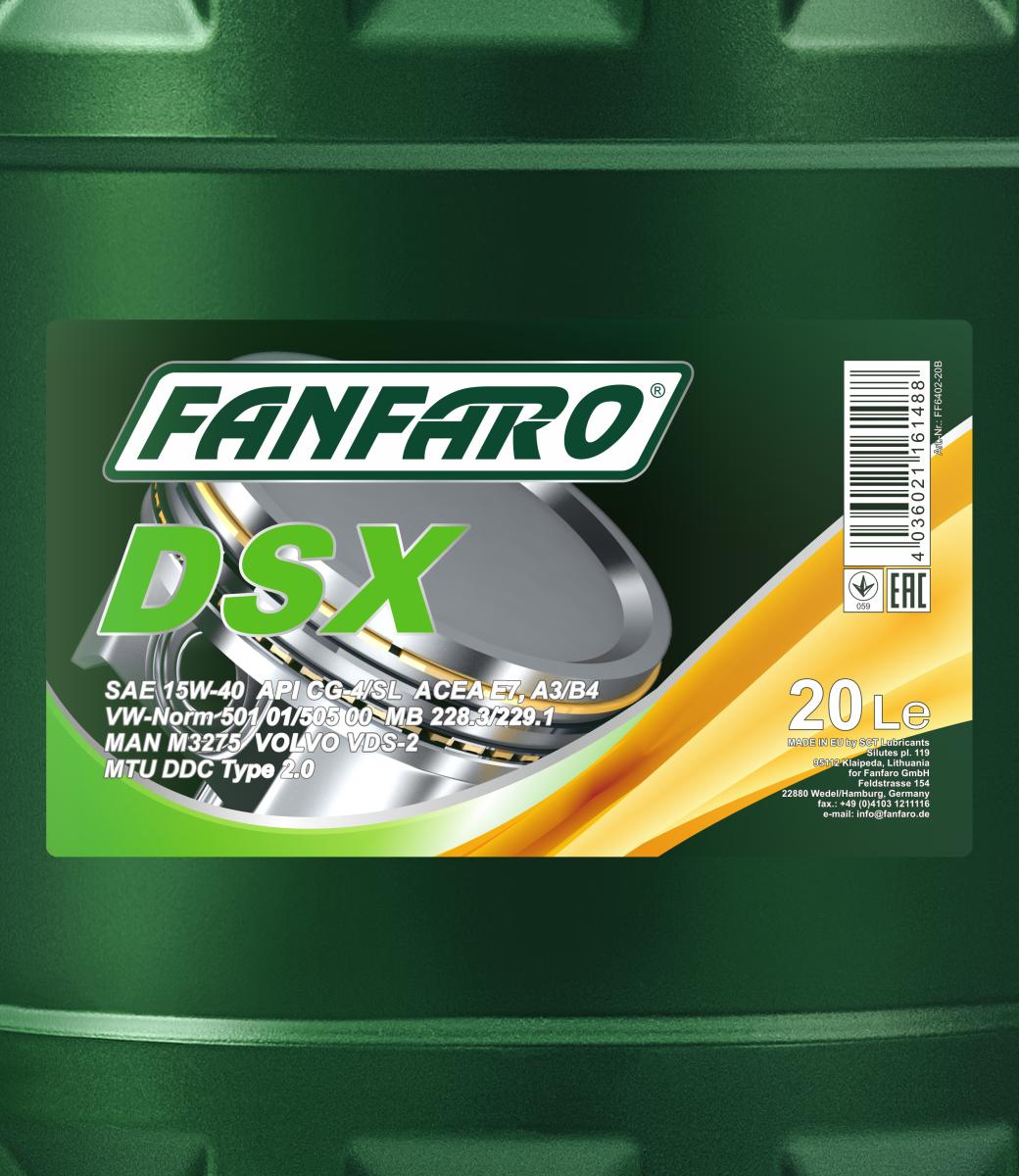 FANFARO 6402 DSX 15W-40 20 Liter