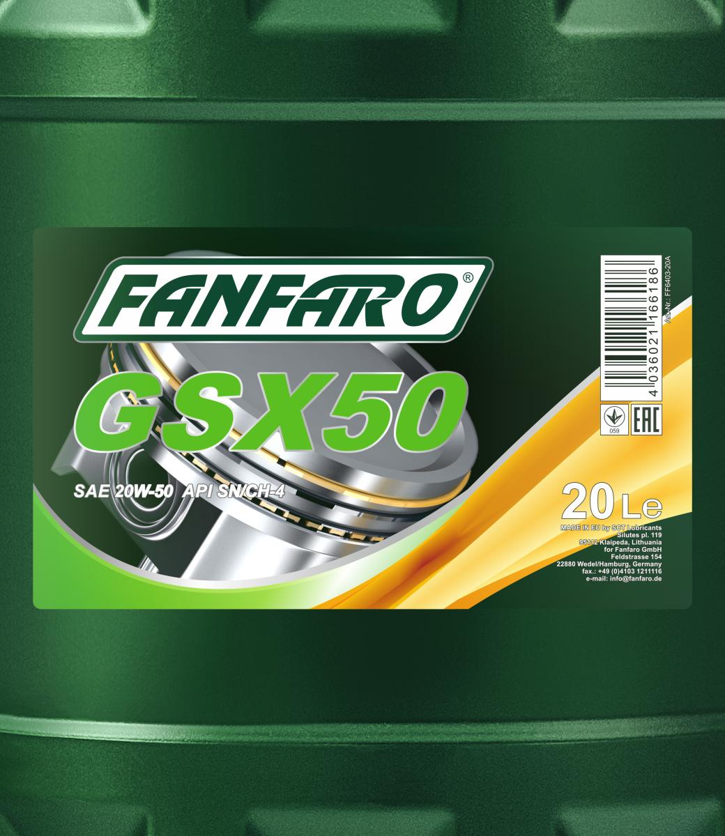 FANFARO 6403 GSX 50 20W-50 20 Liter