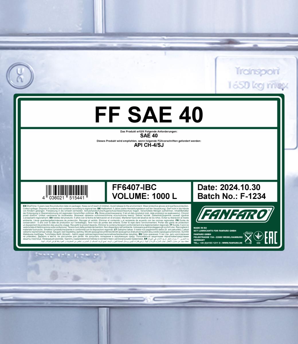 FANFARO 6407 SAE 40 1000 Liter