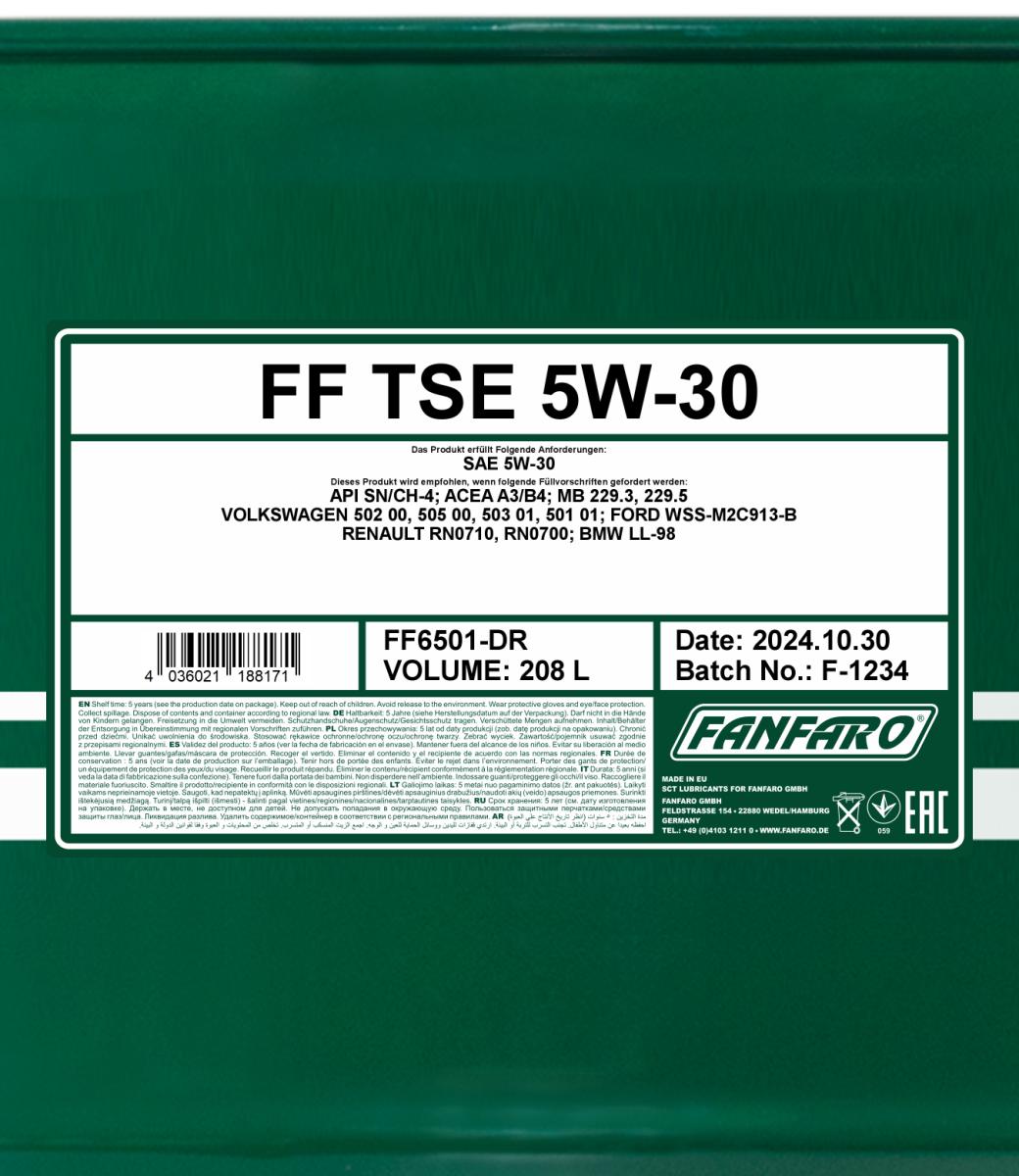FANFARO 6501 TSE 5W-30 208 Liter